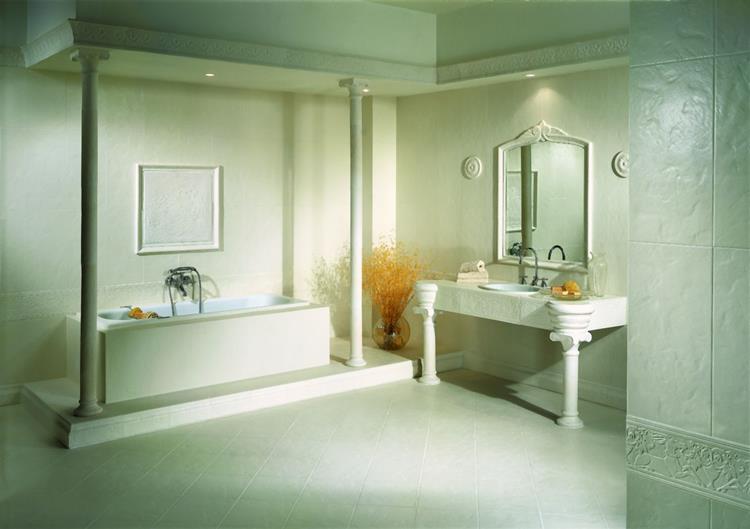 Дизайн интерьера ванной в античном стиле