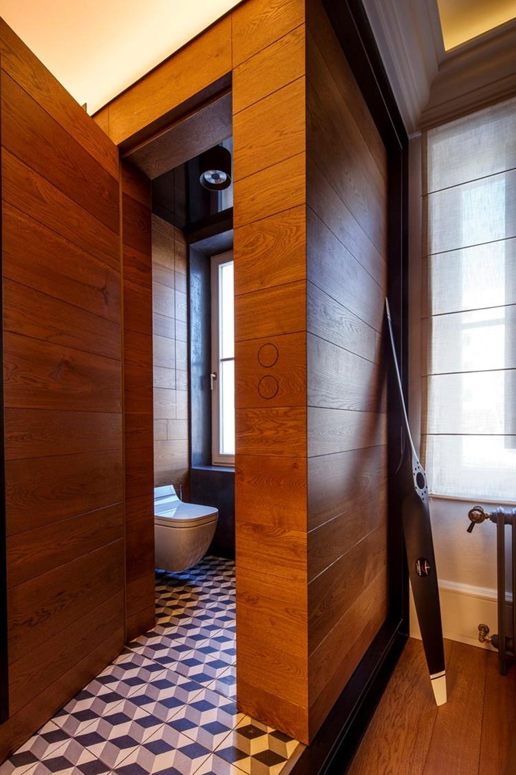 art26 apartment design wood paneling bathroom